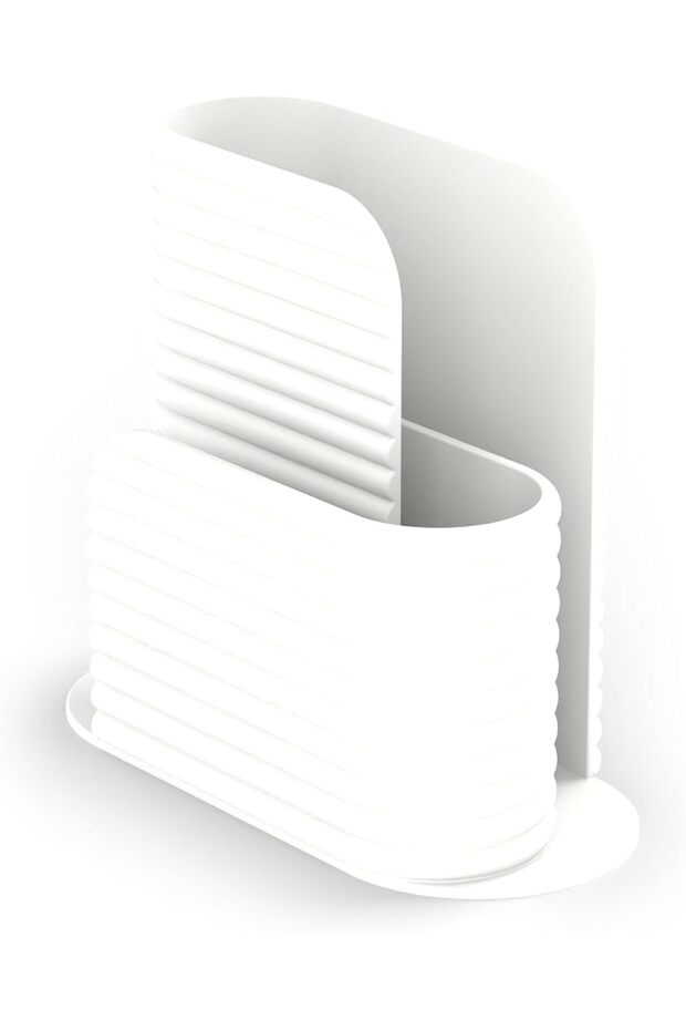 Ribbed Notebook Holder for A5 and A6 Notebooks, Planners, Notepads and Office Desk, White