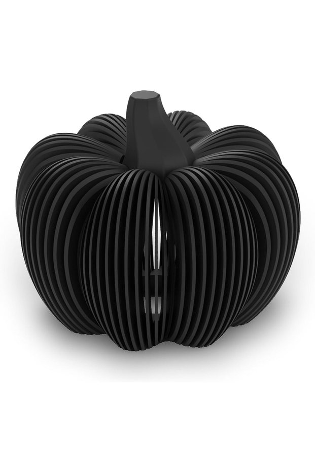 Pumpkin Tea Light Holder for LED Tea Lights, Autumn Table and Shelf Decor, 12.4 x 12.4 x 9.6 cm
