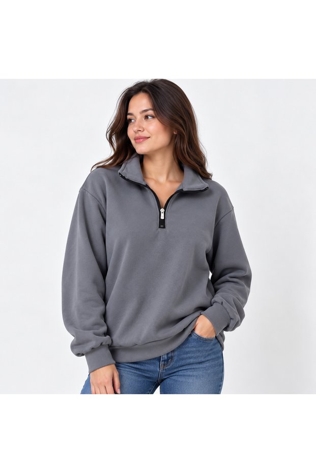 Fleece-lined SWEATSHIRT--741