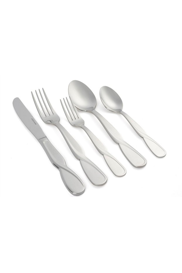 Twist 30-Piece 6-Person Fork, Spoon, and Knife Set