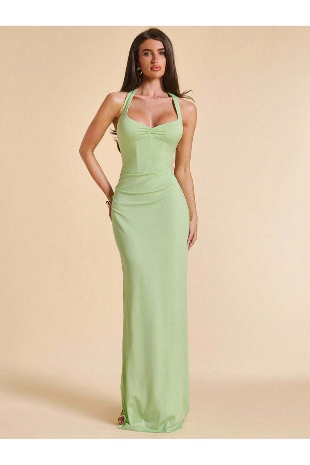 Rochie maxi, verde