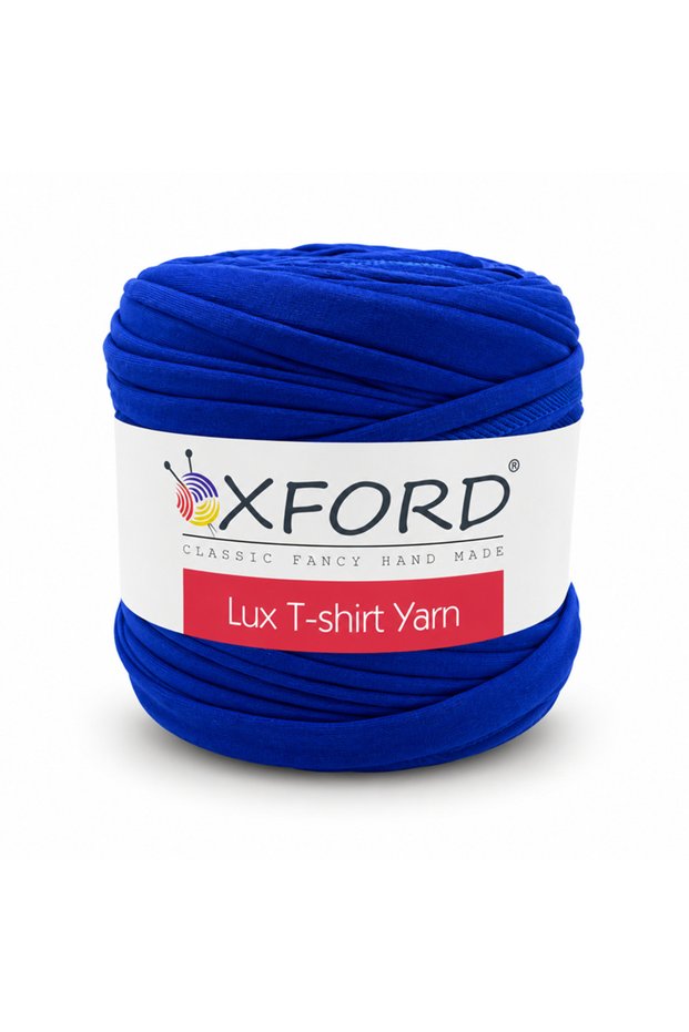 Oxford Jersey Spaghetti T-Shirt Yarn, 600 g – Yarn for Bags and Baskets 060 Parliament Blue