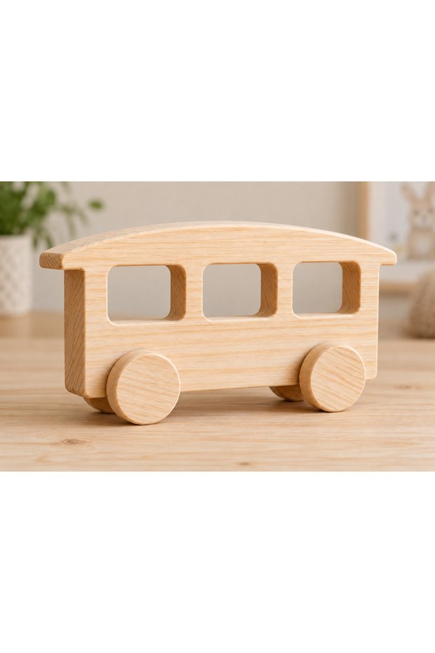 Wooden Paintable Toy Car, Handmade, Natural, Gift-Quality Toy