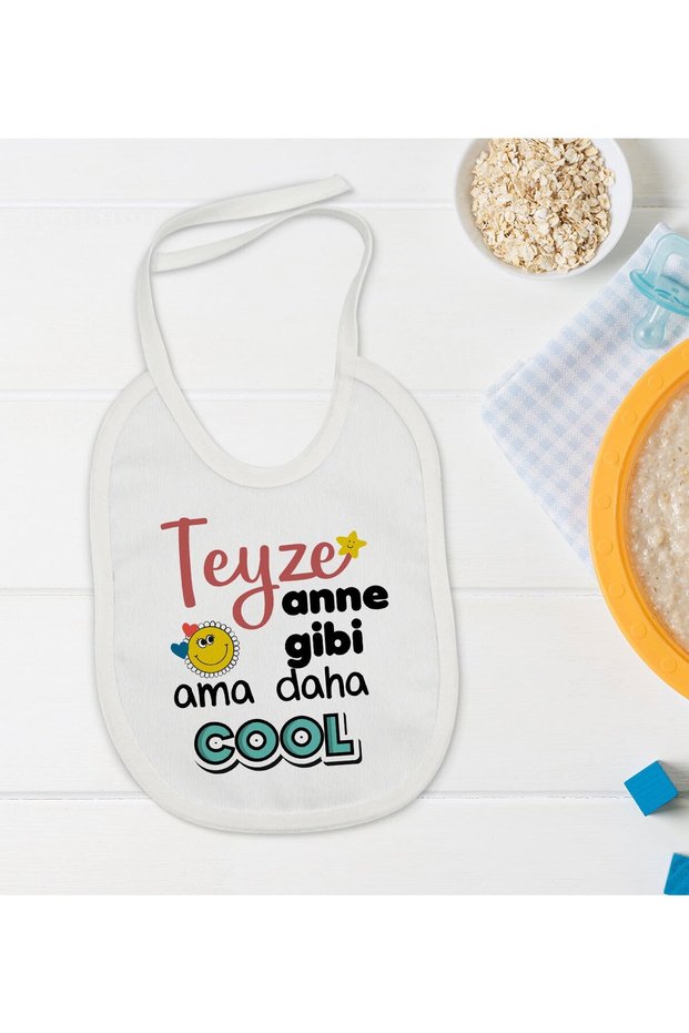 BK Kids "Auntie, Just Like Mom" Design Baby Bib - Model 1