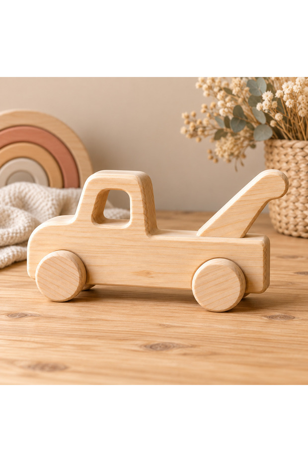Wooden Paintable Toy Car, Handmade, Natural, Gift-Quality Toy