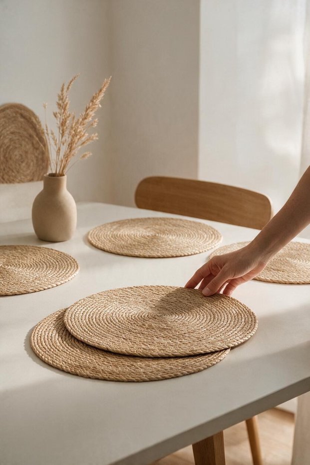 Natura Wicker 6-Piece 35 cm Jute Placemat, American Style.