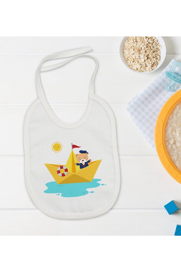 BK Kids Cute Captain-Themed Baby Bib - Model 1