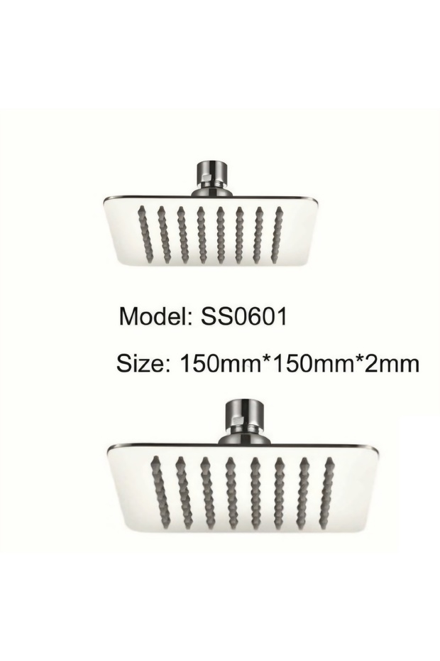 طاسة دش مربع كروم 15×15