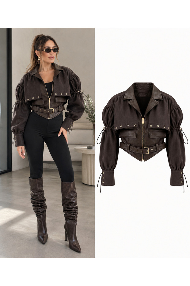 Leather Design Vest Jacket