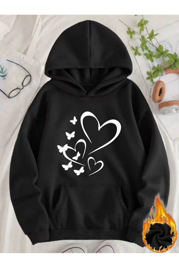 Unisex Printed Hooded Sweatshirt | Oversized , Cotton, Daily Comfortable