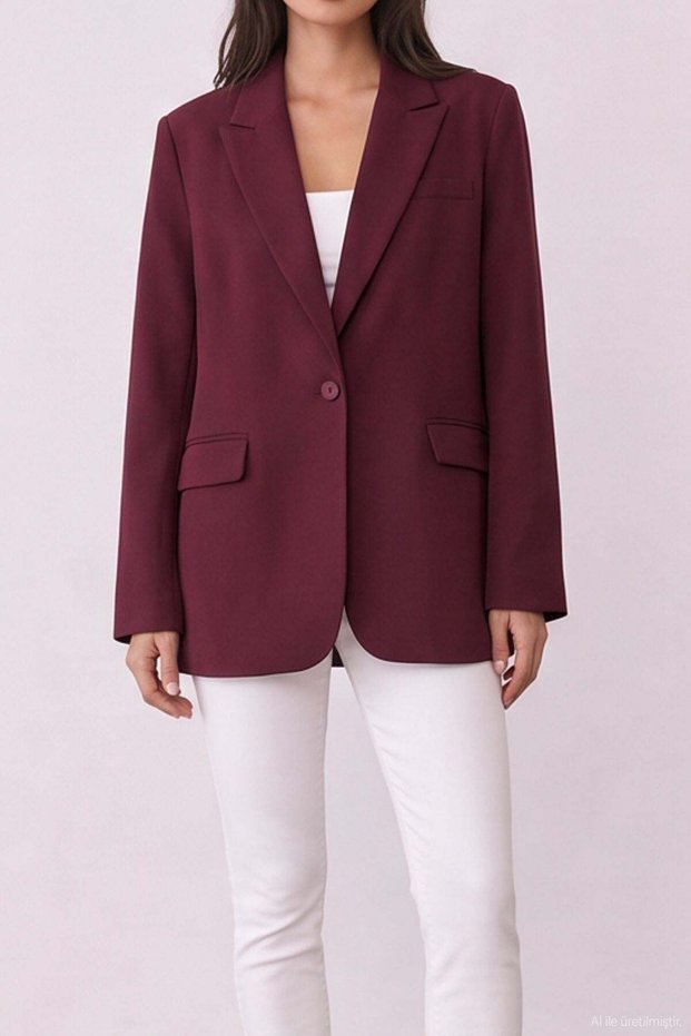 Oversize Blazer Jacket Plum