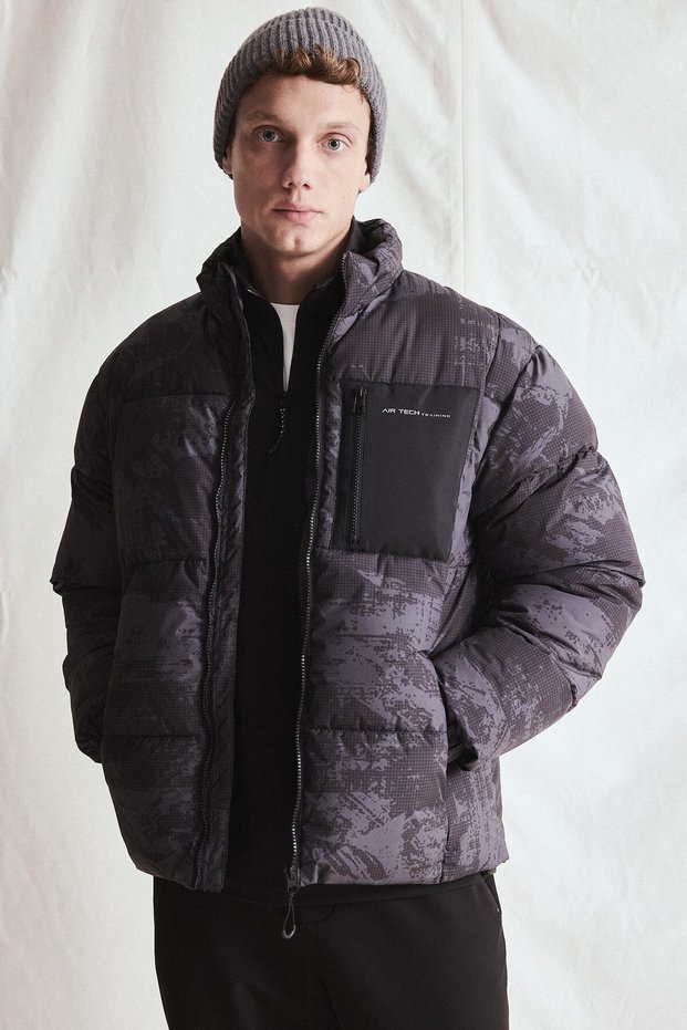 Regular Fit, Stand-Up Collar, Zippered, Waterproof Jacket H4049Ax26Wn
