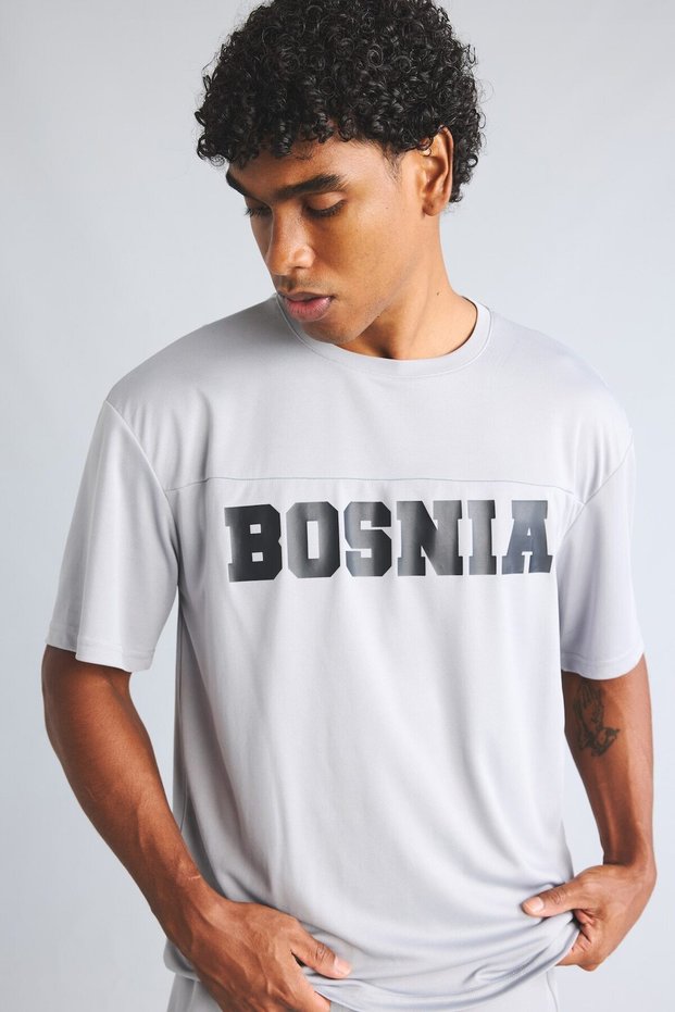 Boxy Fit Crew Neck Short Sleeve Printed T-Shirt I7745Ax26Au