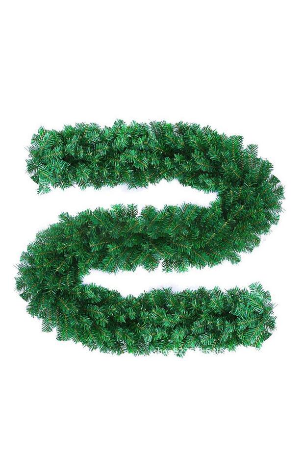 2.7m DIY Blank Christmas Garland,330 Dense Pine Branches ,Bendable for Arch Stair Xmas Decor