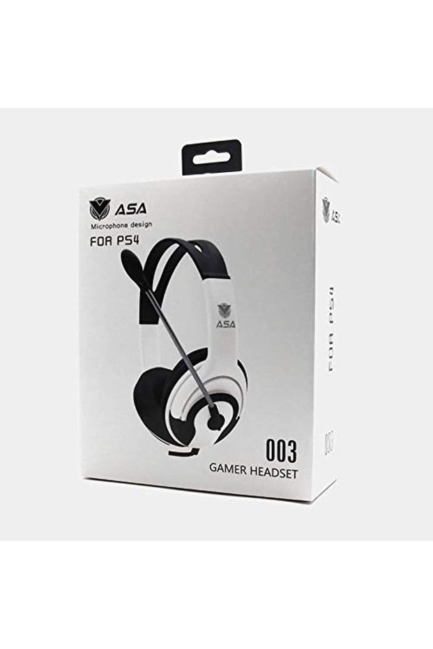 ASA - 003 Wired Over-Ear Gaming Headset With Microphone white