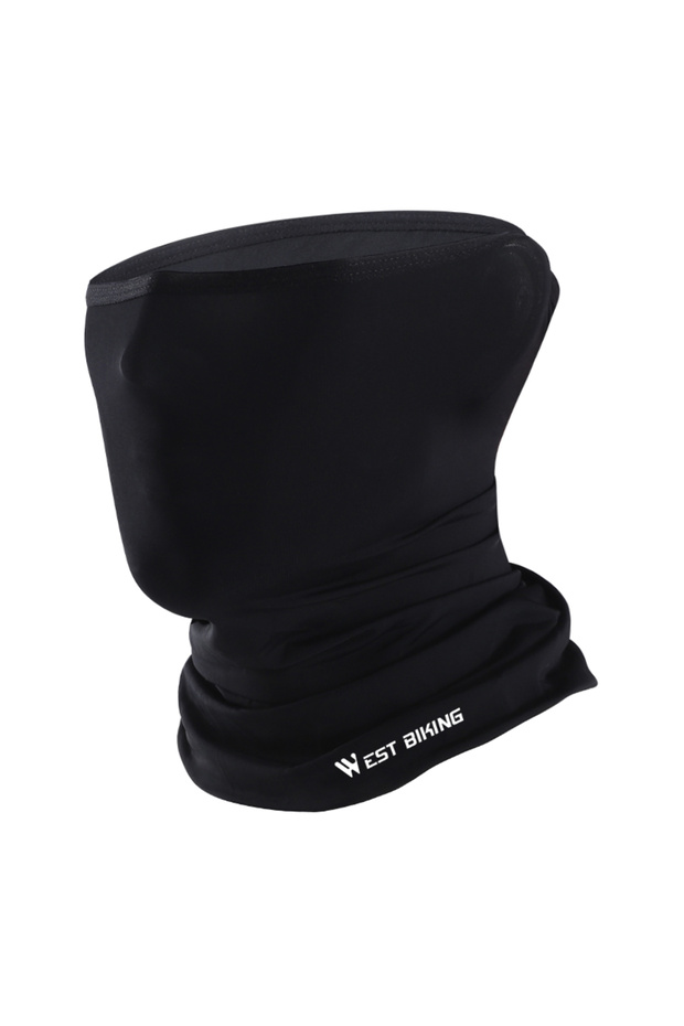 One Size black WEST BIKING Ice Silk Cycling Face Mask with UPF 50+ UV Protection Breathable Quick Dr