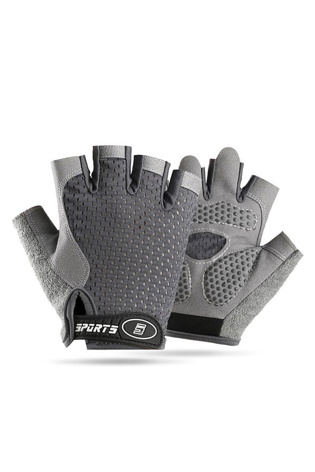 L (9-12 years) Gray GTUBIKE Kids Cycling Skateboard Gloves Anti-Slip Summer Spring Sports Half-Finge