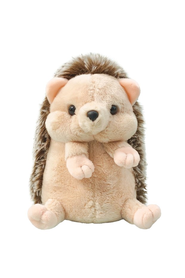 22cm Brown Adorable Hedgehog Plush Toy Stuffed Animal Sleeping Companion Doll for Room Decor Cute Bi
