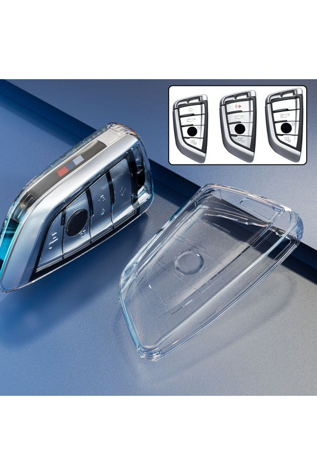 Transparent Car Key Case Cover Bag TPU Transparent Key Shell For BMW F20 G20 G30 X1 G05 X6 X7 Access