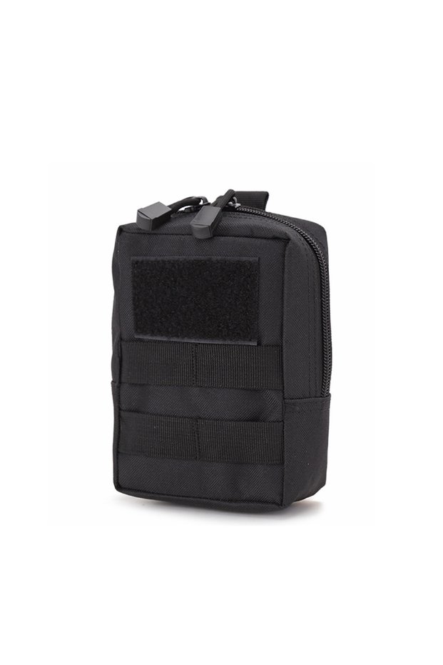 Black 600D MOLLE Utility Pouch EDC Organizer Bag Compact Outdoor Storage Pouch for Backpack Belt Cam
