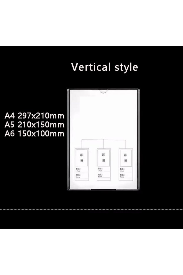 2pcs A4 A4 Acrylic Card Slot Wall Mounted Sign Holder Transparent Price Display Stand Plastic for Sc
