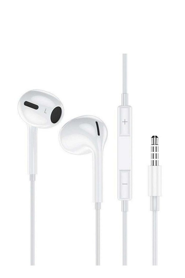 Earphone With 3.5mm Headphone Plug,Support PS5 controller voice control, White