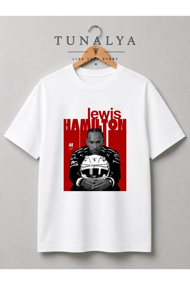 Lewis Hamilton Printed Oversized Unisex T-Shirt, Comfortable Fit, Crew Neck T-Shirt.