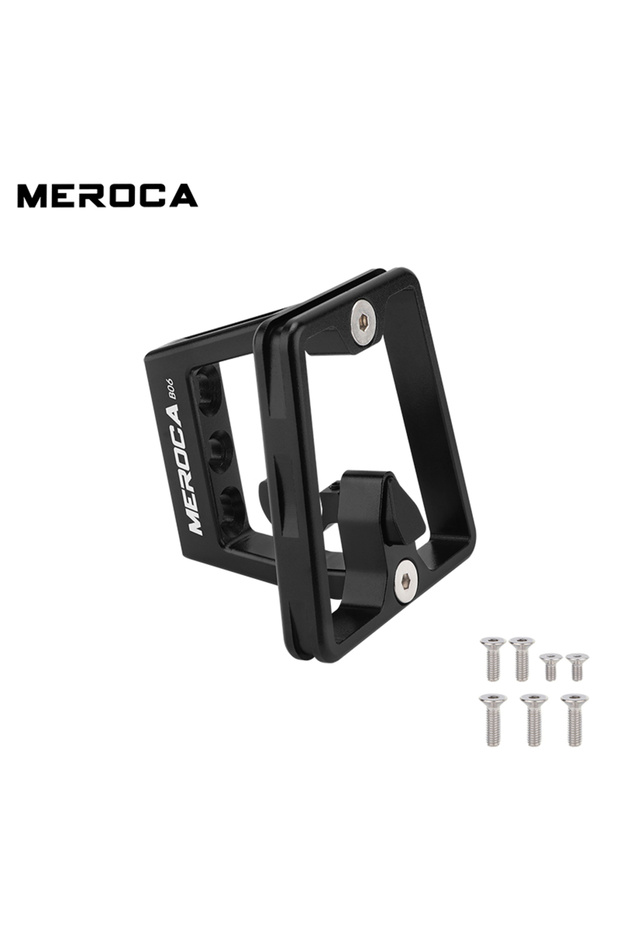 Black 3Hole Shelf MEROCA Folding Bicycle Front Bag Raised Base Aluminum Alloy Front Carrier Mount Ad