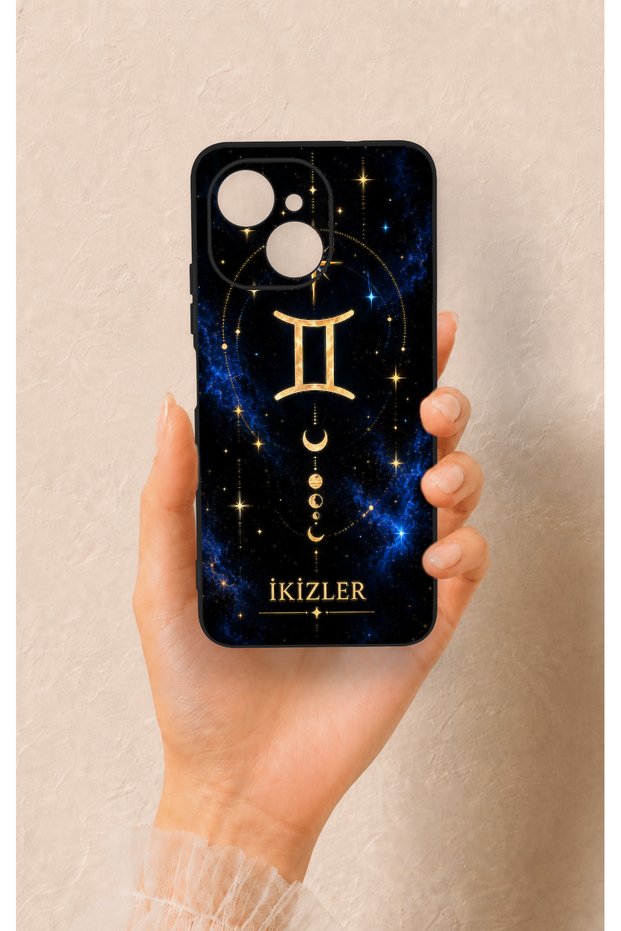 Tecno Spark 40C Compatible Silicone Case with a Gemini Constellation-Themed Design.