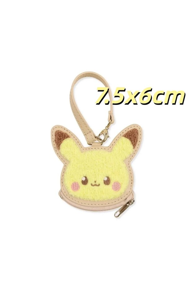 as picture Pikachu Cute Pokepeace PU Leather Coin Pouch Pikachu Piplup Rowlet Scorbunny Tandemaus Ch