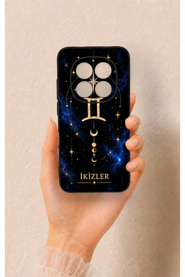Redmi Note 15 Pro 5g Compatible Silicone Case with a Gemini Zodiac-Themed Pattern.