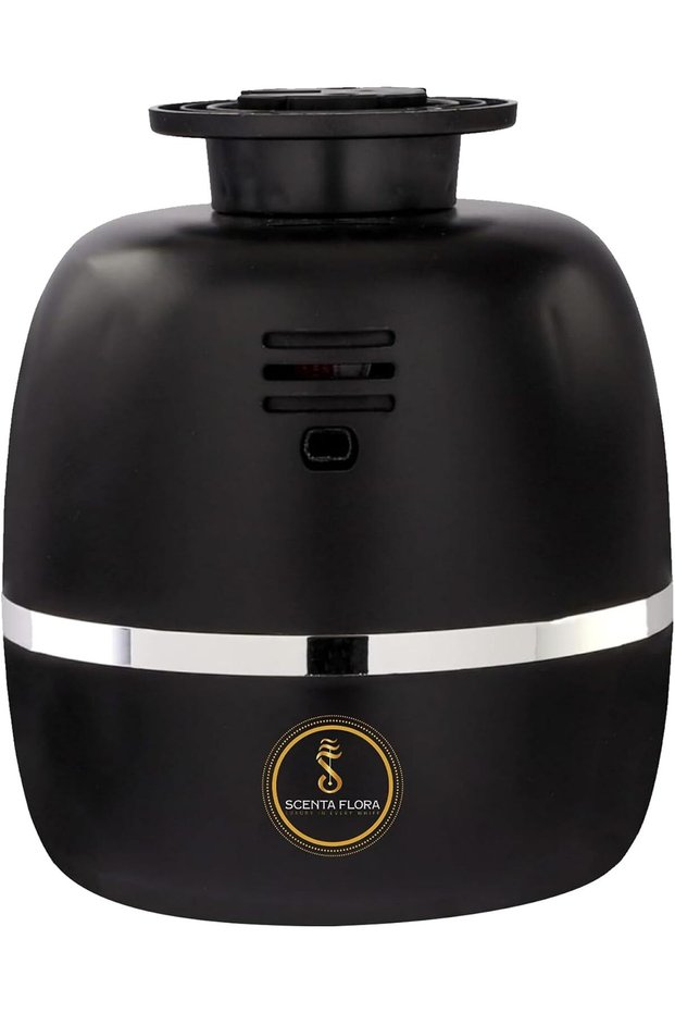 Scent Dome Ceiling Diffuser for Corridors and Restrooms | Bluetooth App Control | 350ml Capacity for Long-Lasting Fragrance | Up to 300 to 500 m³ Coverage Compact (Black)