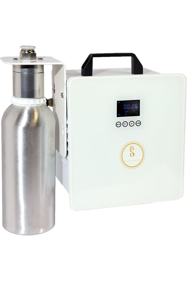 Scent VAC Mini Scent Diffuser | HVAC Commercial Aroma Diffuser for Large Spaces Like Hotel Lobbies, Hospitals, and Palaces | Up to 2500 m³ Coverage Compact with Mobile App Control (White)
