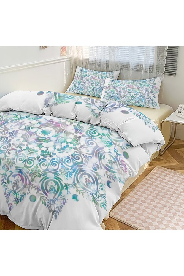 Modern Boho Pattern 3Pcs Bedding Set, Soft Bedroom Bedding