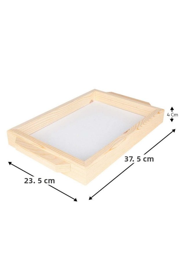 Sublimation-Printed Wooden Tray - Natural Pine