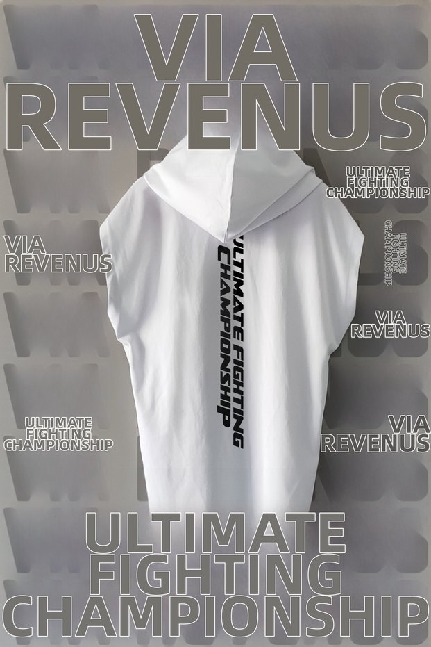 MMA Ultimate Fight Front and Back Printed Sleeveless Hooded 100% Cotton Sports T-Shirt