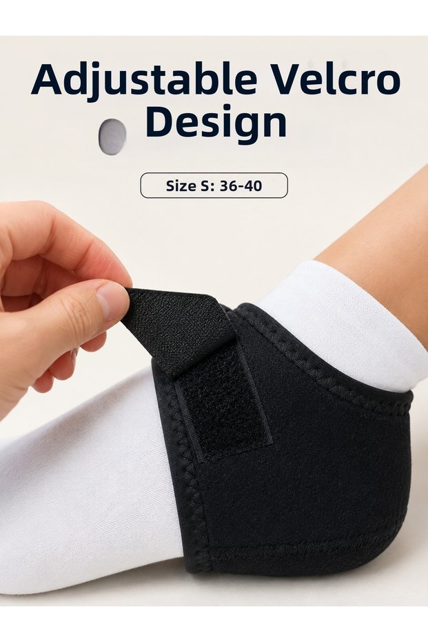 Size S Velcro Heel Sock with Adjustable Heel and Ankle Support