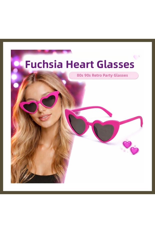 Fuchsia Retro Sunglasses? '80s? '90s? Style Party Sunglasses BX
