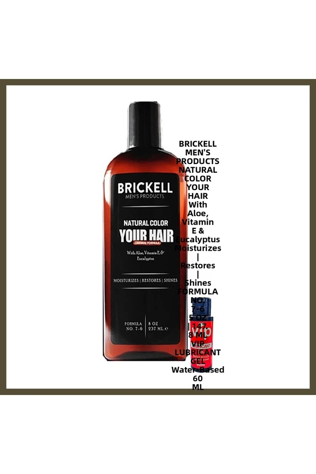 Brickell Hair & Beard WHITENER 237 ml Shampoo for Men + VIP Sexual Lubricant Gel BX