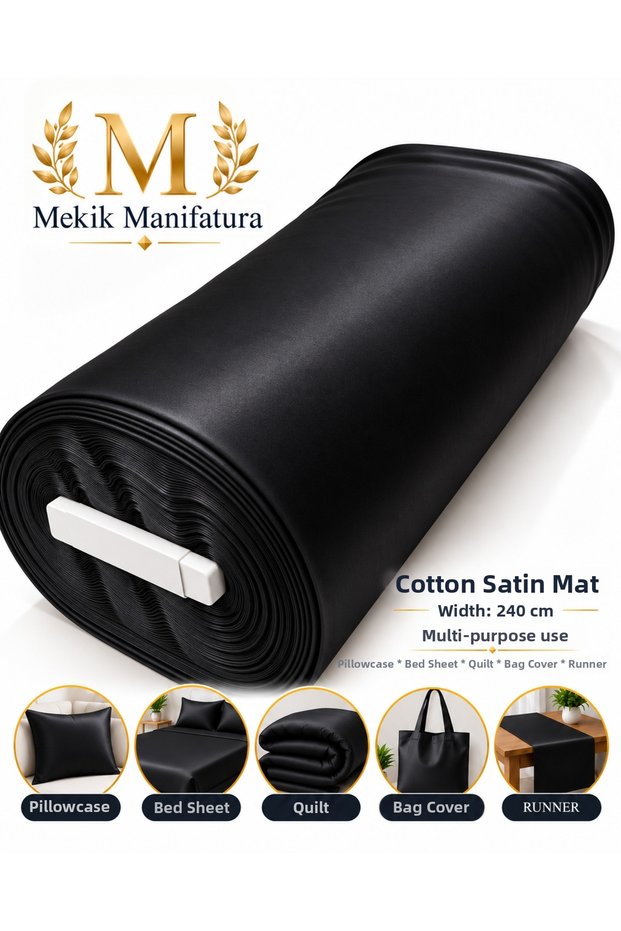 Mat Cotton Satin Fabric 240 cm Most Versatile Solid Color Hobby Fabric