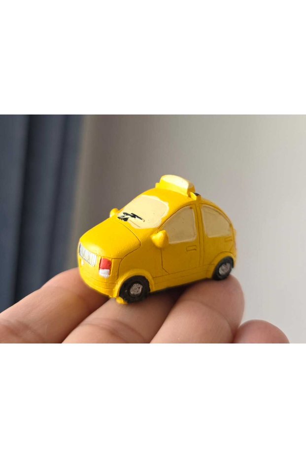 5.1cm Mini Miniature Taxi Car Silicone Mold K-1652, Stone Powder Soap Plaster Candle Mold