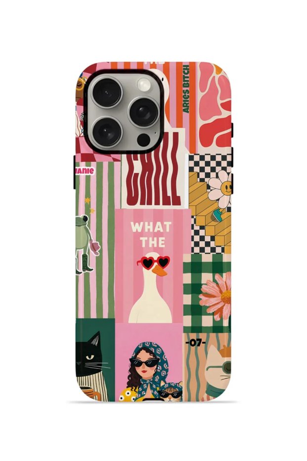 غطاء iPhone 15 Pro Vorian مزدوج الطبقة مع حماية Lemonade Garden