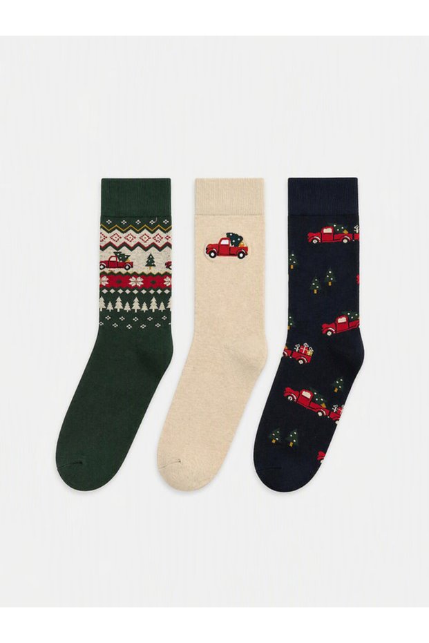 Timeless Clothing & Timeless Choices Embroidered Men's Socks 3-Piece Set