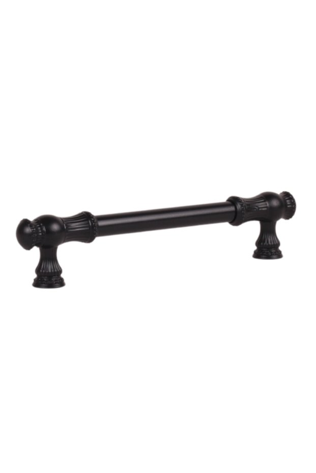 Şehzade Black 128 mm Handle—Luxury Country Kitchen Cabinet Drawer Handle