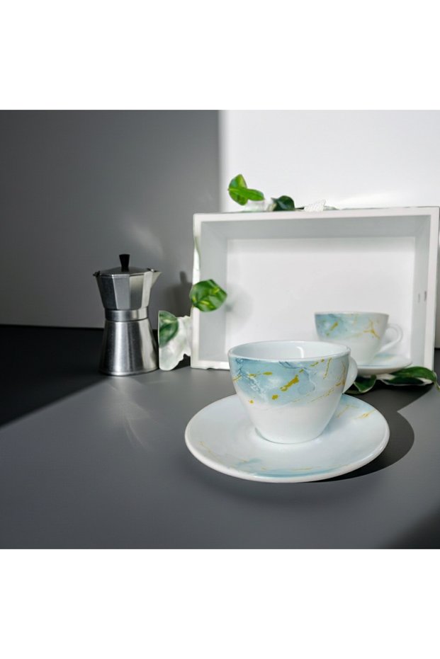 Set cafea opal verde, 12 piese
