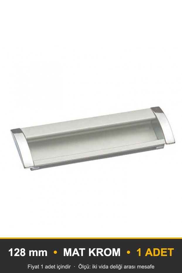 New Recessed Matte Chrome 128 mm Handle Luxury Country Kitchen Furniture Cabinet Drawer Handle