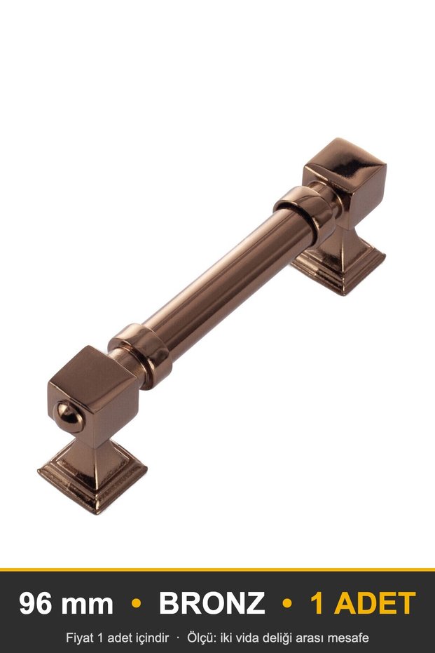 Zümra Bronze 96 mm Handle—Luxury Country Kitchen Cabinet and Drawer Handle
