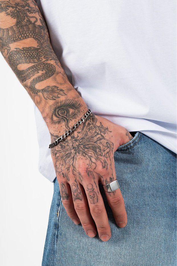 316l vintage steel bracelet