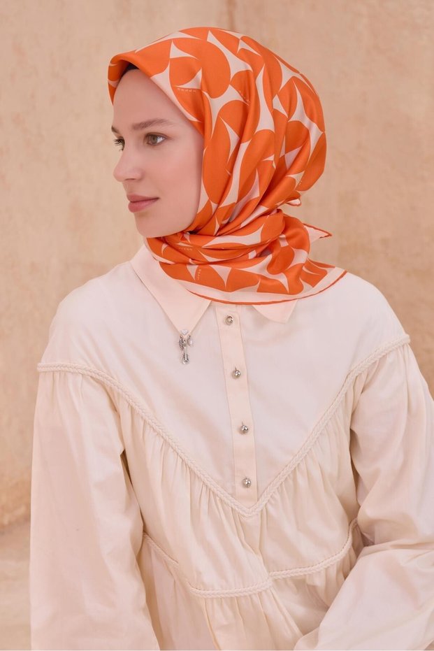 Silk Scarf - 4117-31 Orange Twill