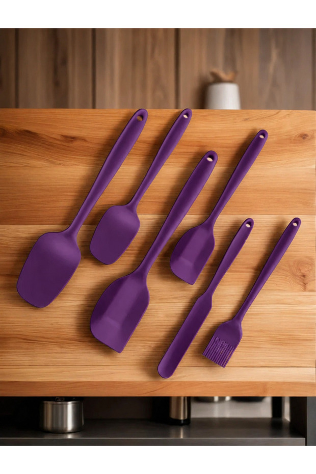 Set of 6 Fireproof Non-Stick Silicone Spatulas